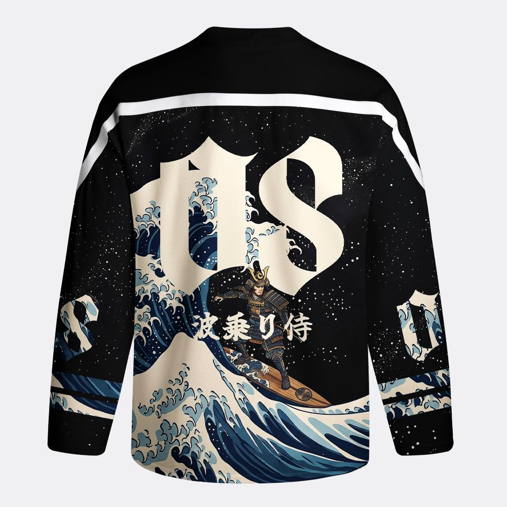 Kyoto-Lion Samurai Wave Long-Sleeve Hockey Jersey