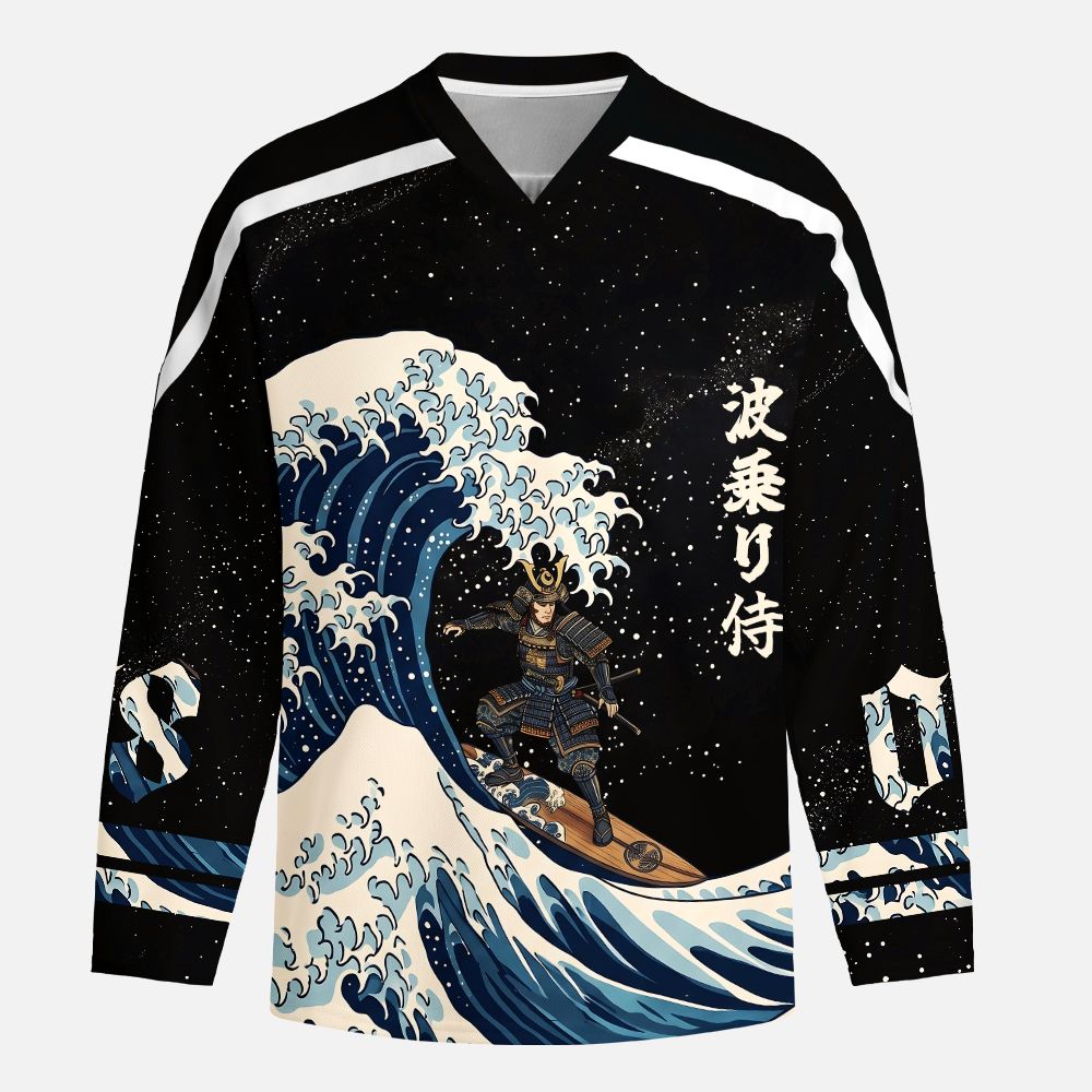 Kyoto-Lion Samurai Wave Long-Sleeve Hockey Jersey