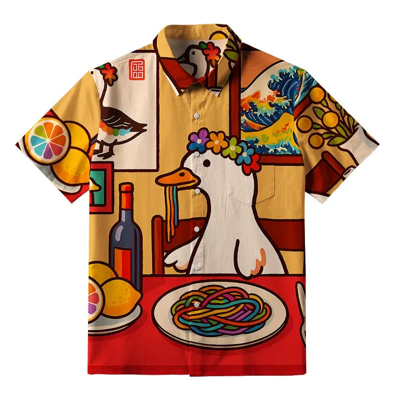 Japanese Button Up Shirt for Daily Wear