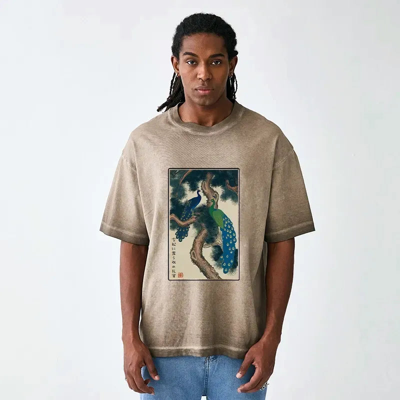 snowy pines gradient tee for vacation