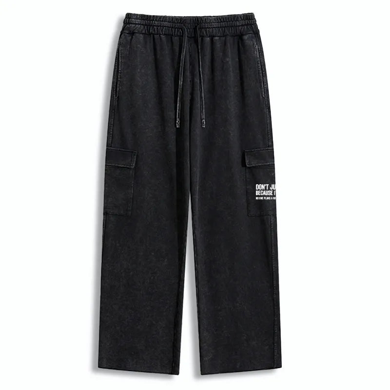 Kyoto-Lion Sarcastic Funny Quote Washed Utility Sweatpants