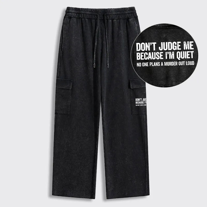 Kyoto-Lion Sarcastic Funny Quote Washed Utility Sweatpants
