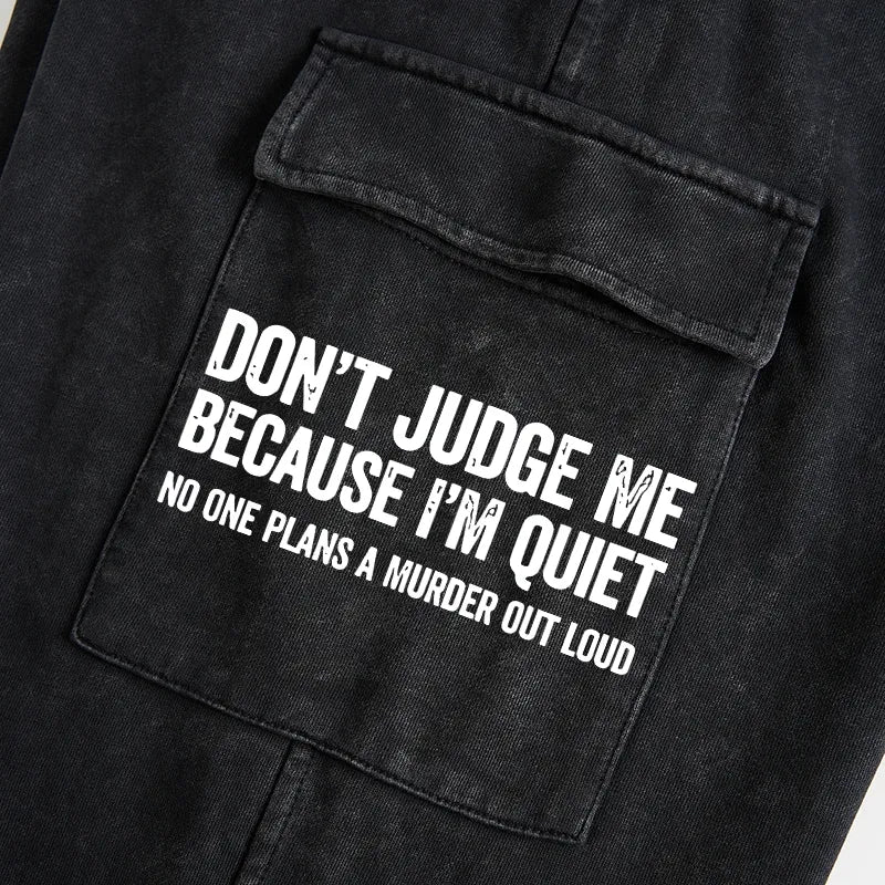 Kyoto-Lion Sarcastic Funny Quote Washed Utility Sweatpants