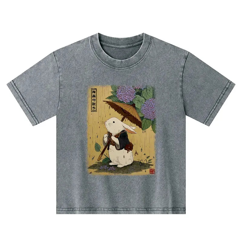 Washed Vintage Bunny T-Shirt for Kids