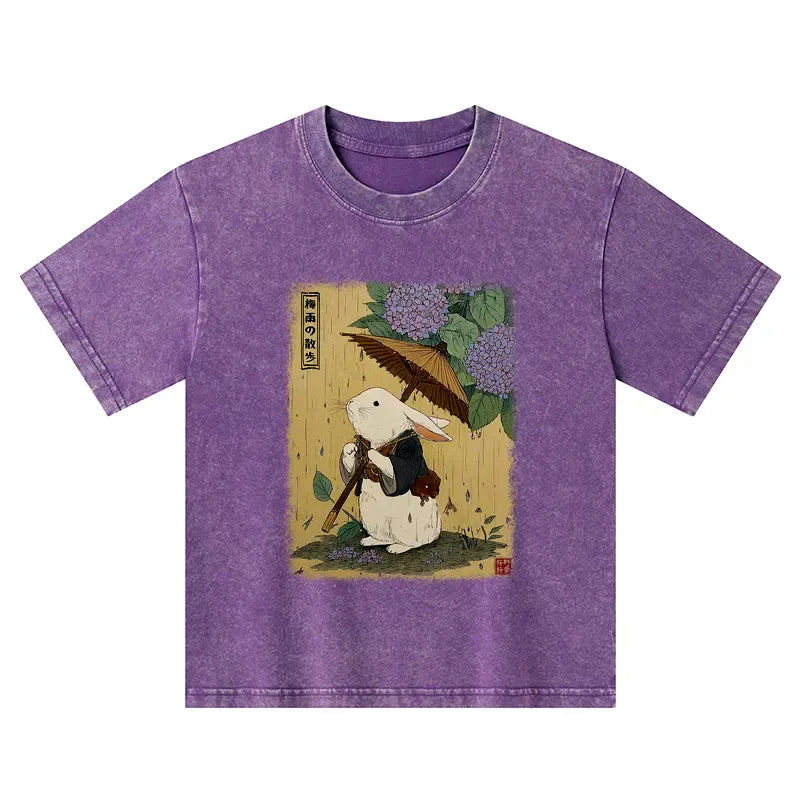 Washed Vintage Bunny T-Shirt for Kids