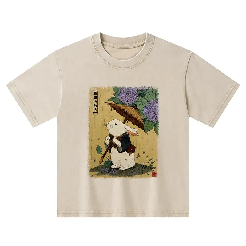 Washed Vintage Bunny T-Shirt for Kids