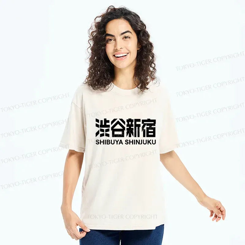 Washed Japanese T-Shirt for Daily Wear