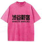 Japanese Washed T-Shirt for Streetwear