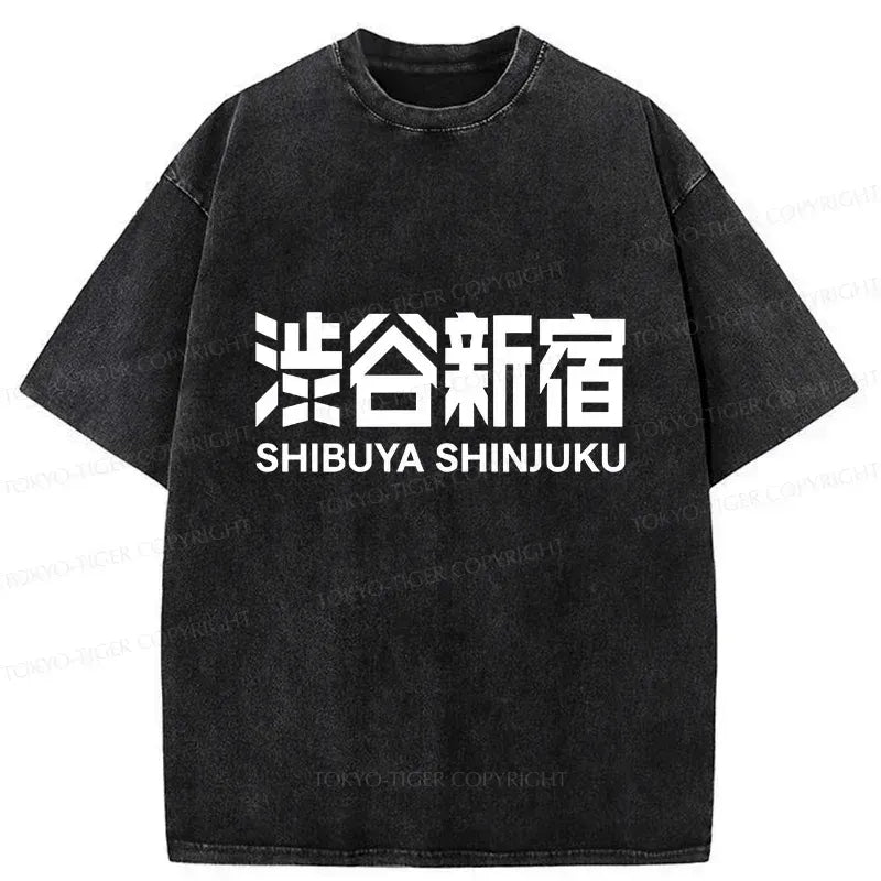 Kyoto-Lion Shibuya Shinjuku Japan Washed T-Shirt