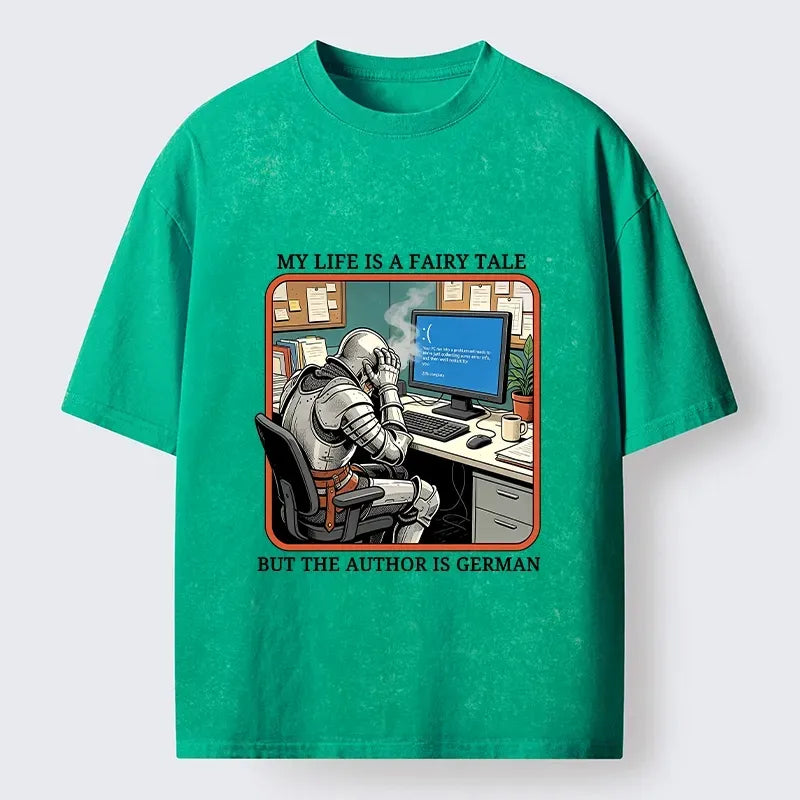 Tokyo?Tiger Funny Office Nightmare Washed T?-Shirt