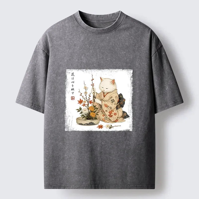 meme cat flower tee on sale