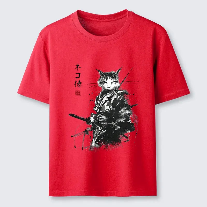 Vintage Ukiyo-e Cat Tee for Summer