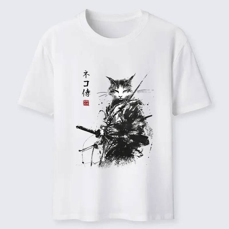 Kyoto-Lion Inkblade Samurai Cat Classic T-Shirt