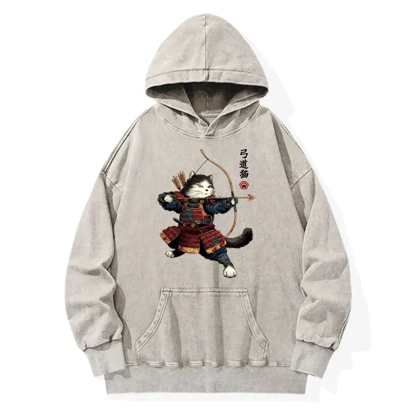Vintage Ukiyo-e Washed Hoodie for Vacation
