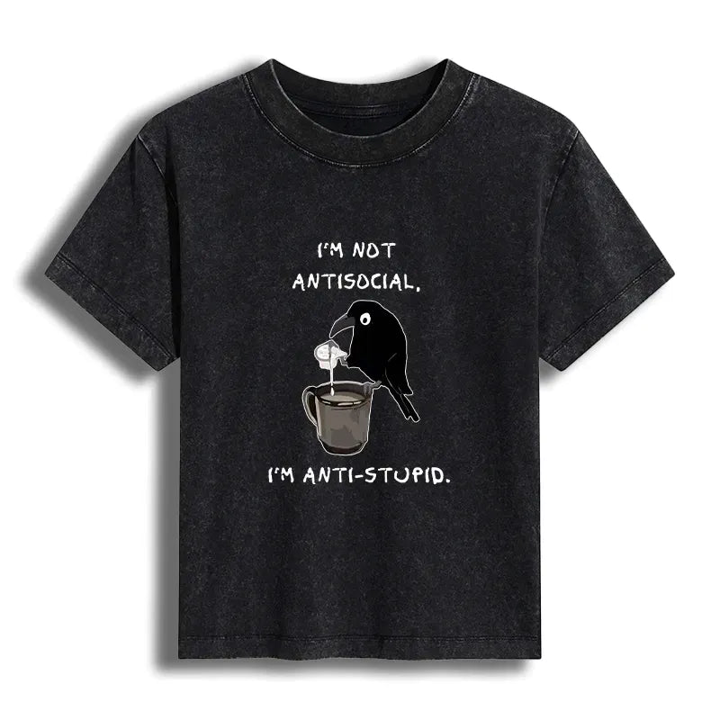 Traditional Japanese Crow T-shirt for Her