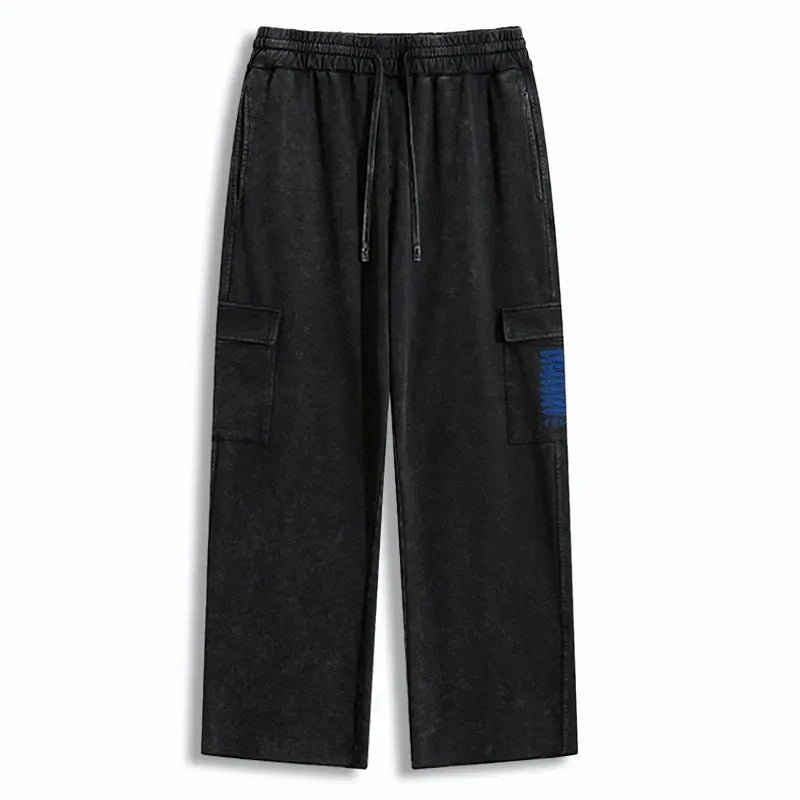 Japanese Washed Utility Sweatpants for Daily Wear