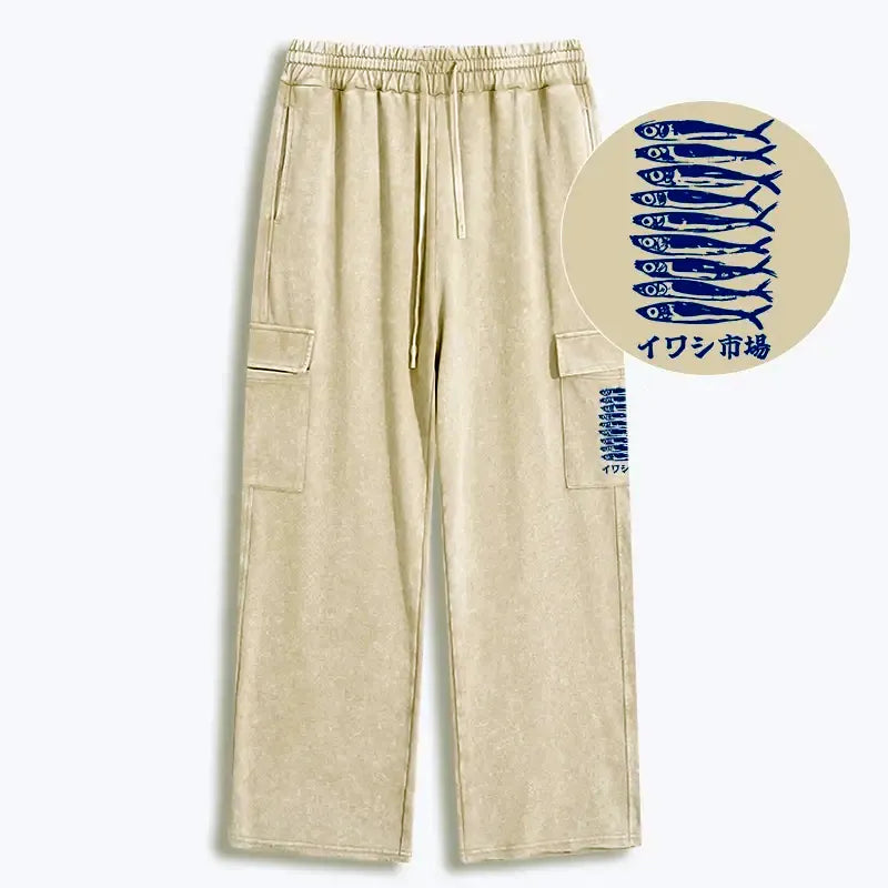 Kyoto-Lion Sardine Market Washed Utility Sweatpants