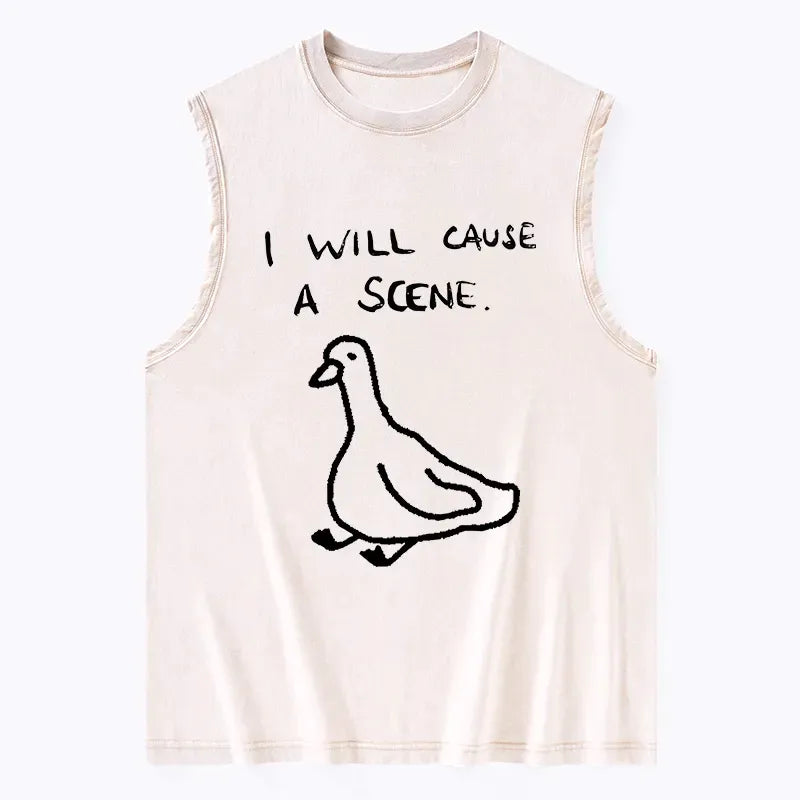 Unisex Washed Tank Top for Summer
