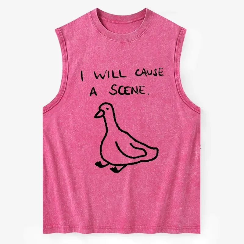 Unisex Washed Tank Top for Summer