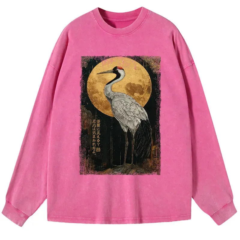 japanese vintage kanji washed long sleeve t-shirt