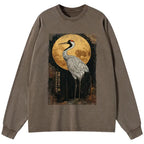 japanese vintage kanji washed long sleeve t-shirt