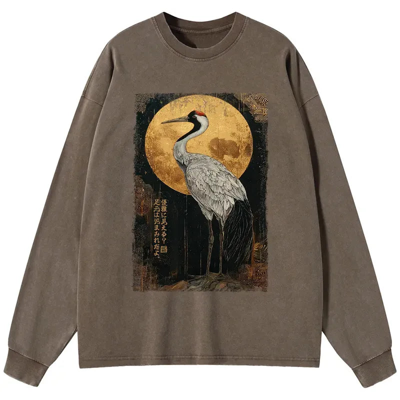 japanese vintage kanji washed long sleeve t-shirt