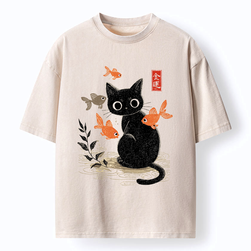 Japanese unisex t-shirt with lion print