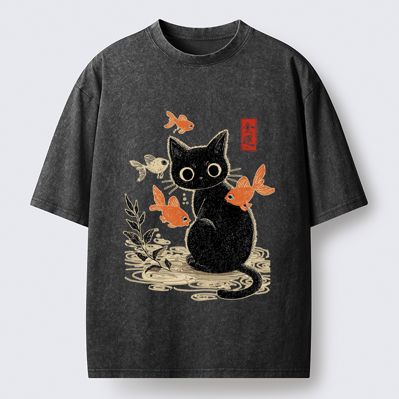 Kyoto Lion washed t-shirt for daily wear