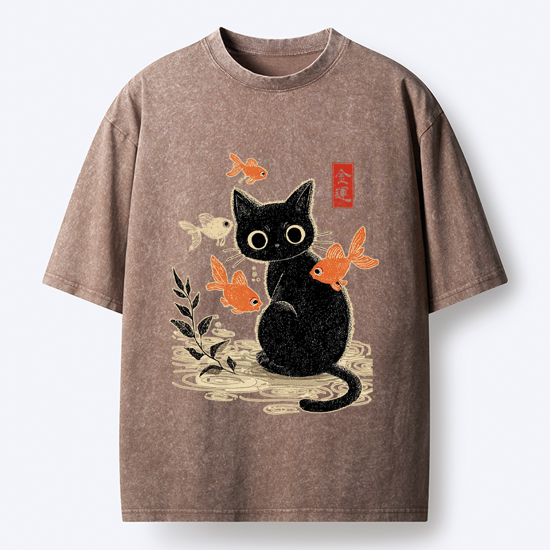 Kyoto Lion washed t-shirt for daily wear
