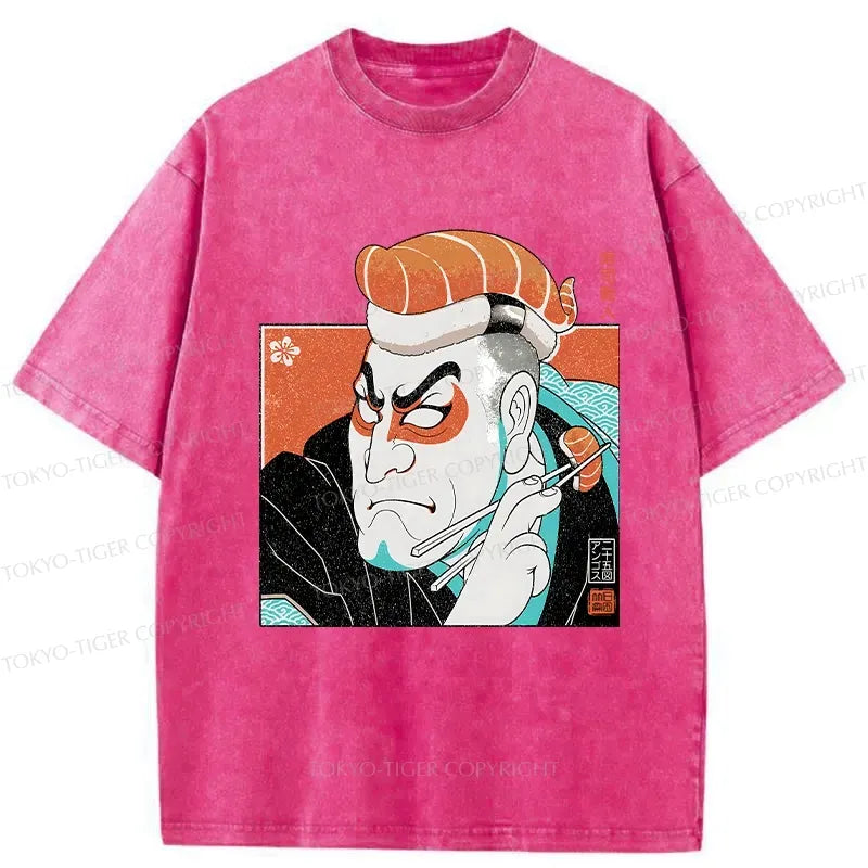 Sushi Chef Washed T-Shirt for Daily Wear