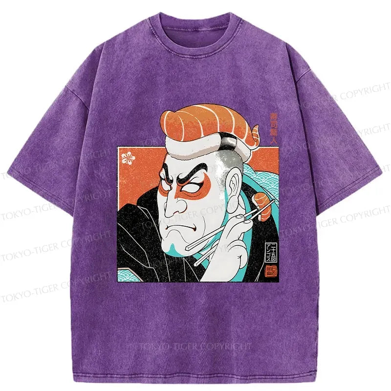 Vintage Sushi Chef T-Shirt for Streetwear