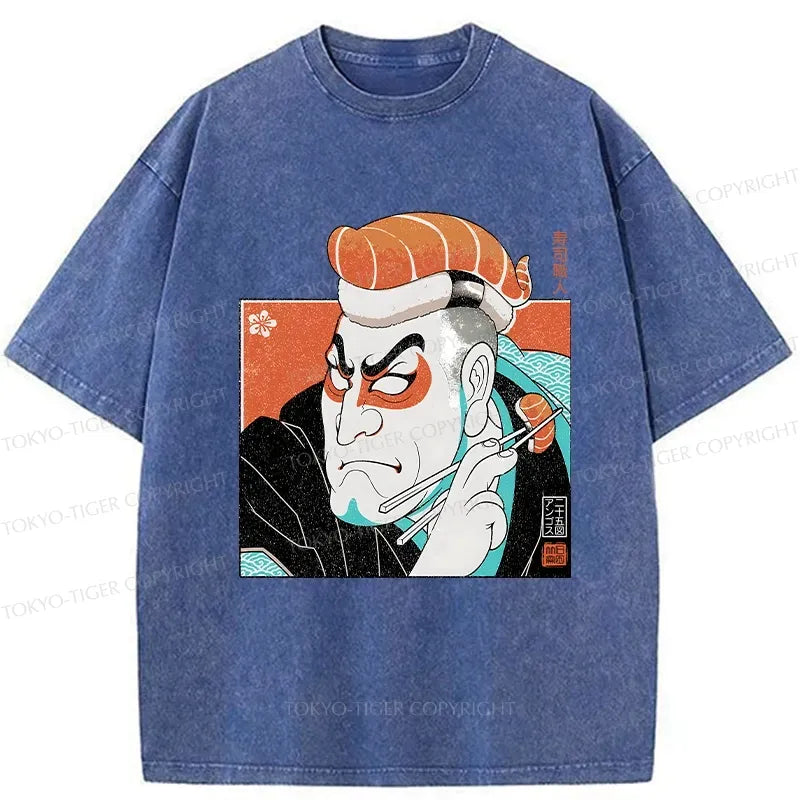 Kyoto-Lion Sushi Chef Washed T-Shirt