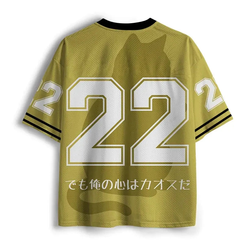 Japanese Black Cat Mesh Jersey