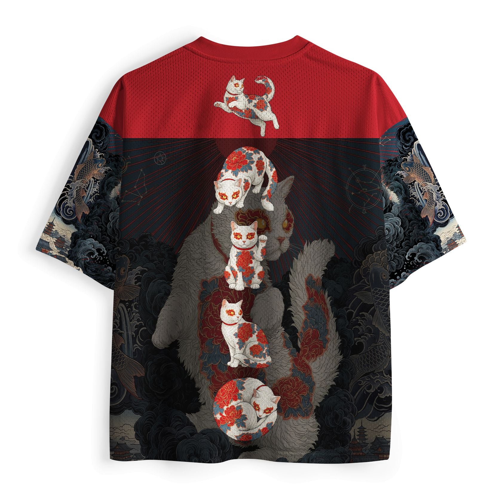 Limited Edition Kyoto Cats Mesh Jersey for Streetwear