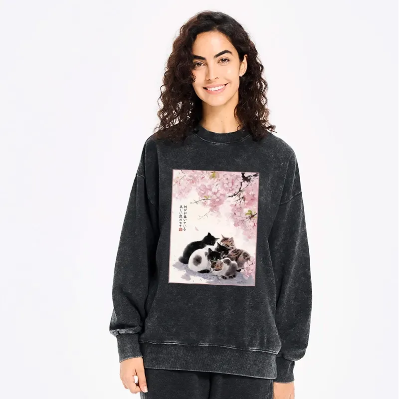Kyoto-Lion Washed Sweatshirt On Sale