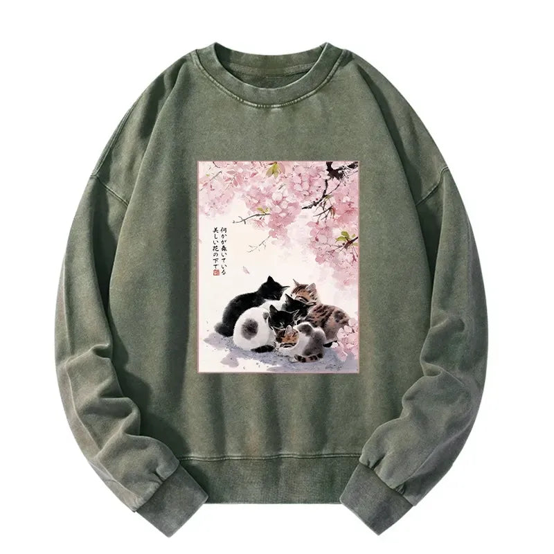 Kyoto-Lion Washed Sweatshirt On Sale