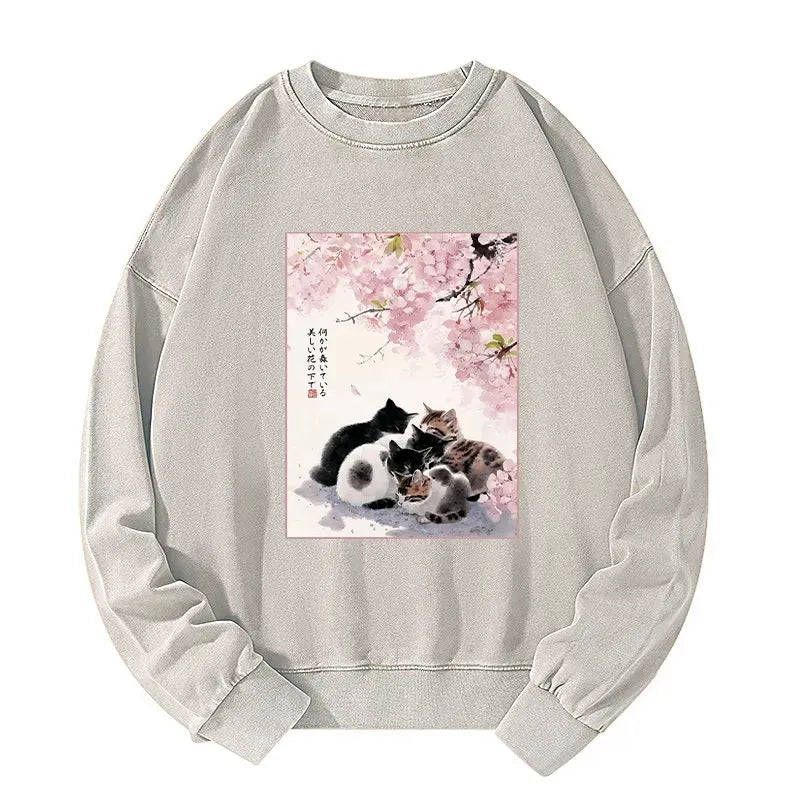 Kyoto-Lion Washed Sweatshirt On Sale
