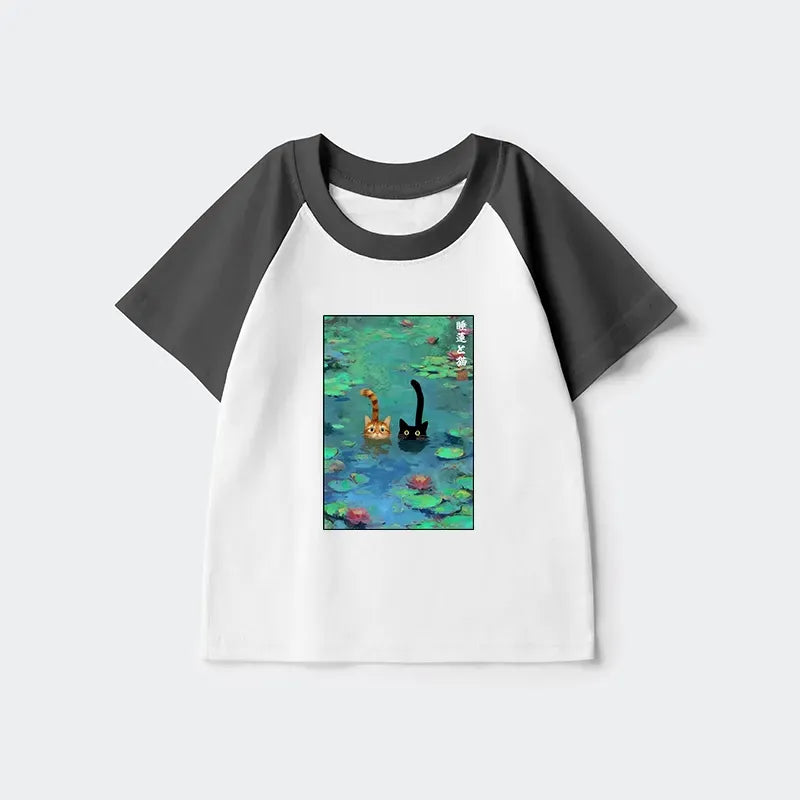 cute cat shirt for kids gift idea