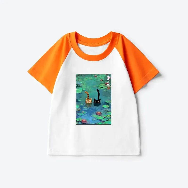 cute cat shirt for kids gift idea