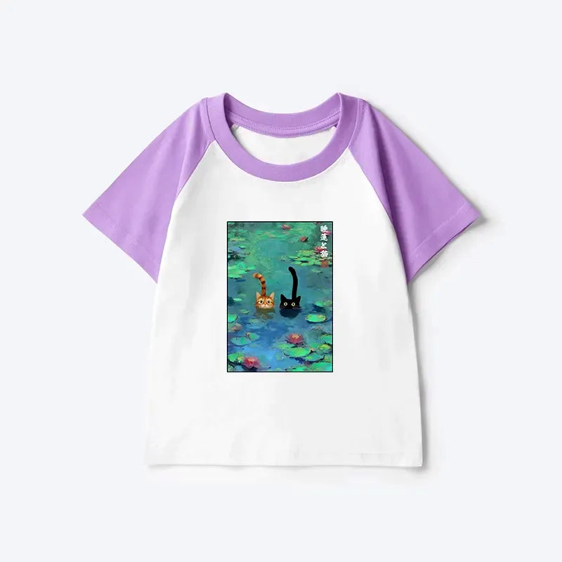 cute cat shirt for kids gift idea