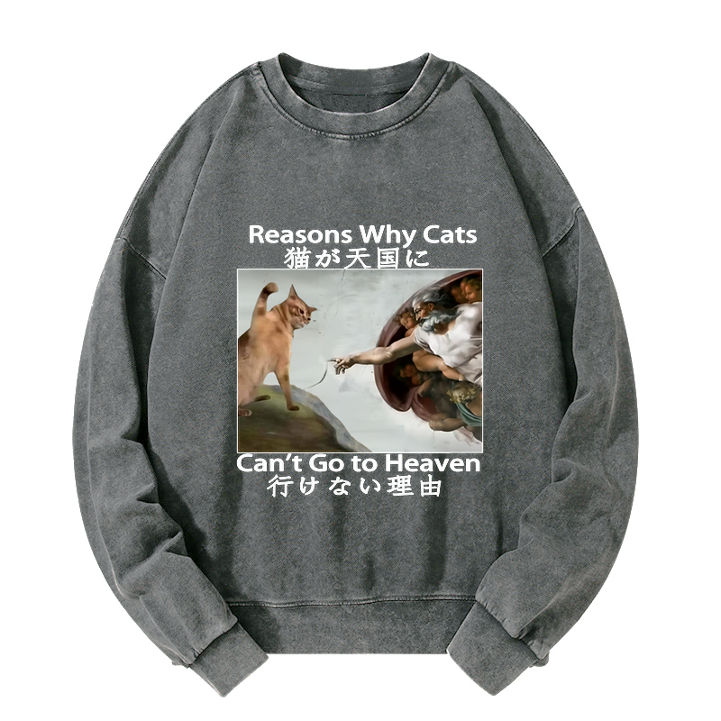 Naughty Cat Can't Go To Heaven Sweatshirt