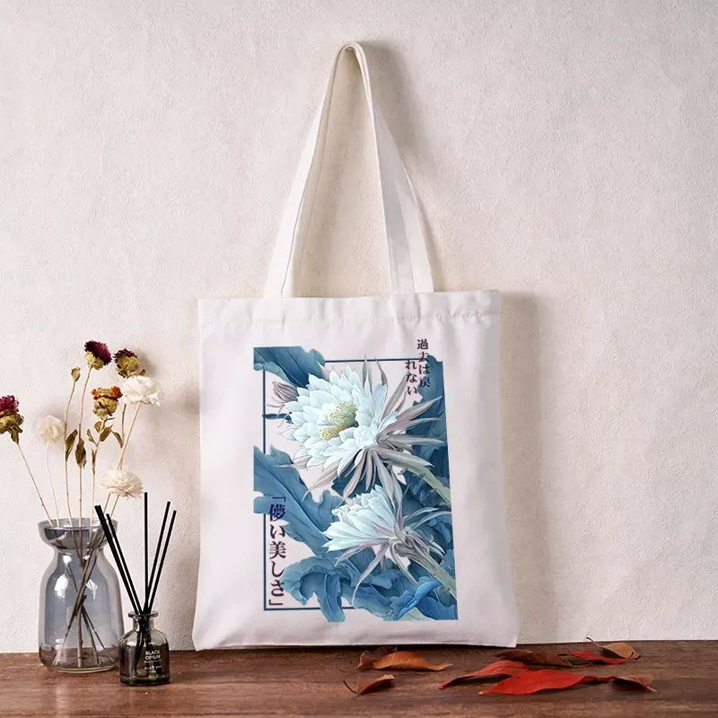 Kyoto-Lion Vintage Epiphyllum-Short-lived beauty Poster Tote Bag