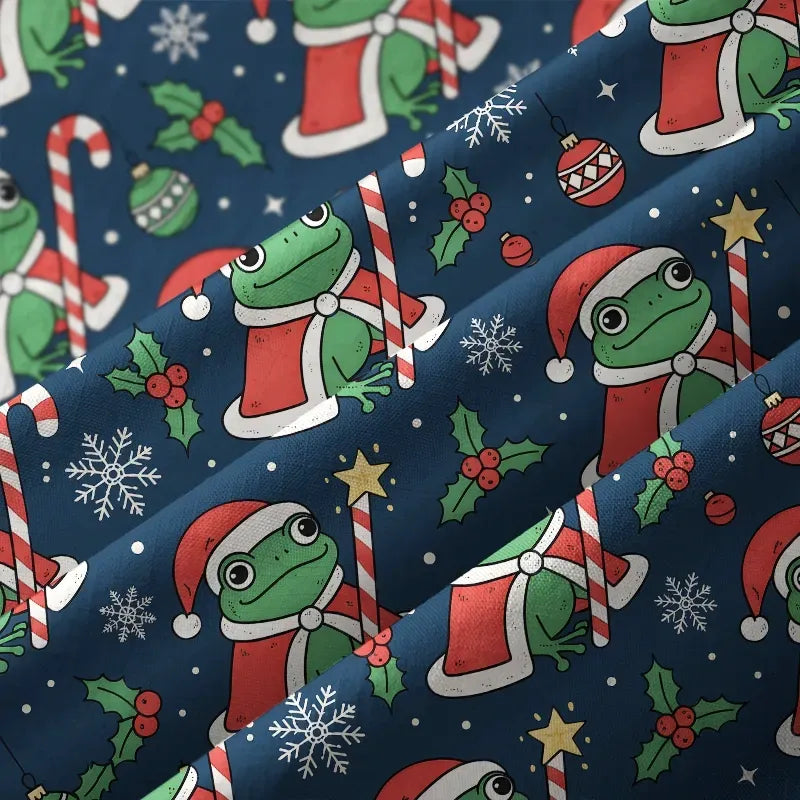 Kyoto-Lion Christmas Frog Button-up Shirt