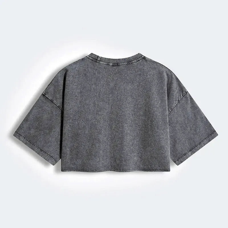 Vintage Japanese Kitten Crop Top for Women