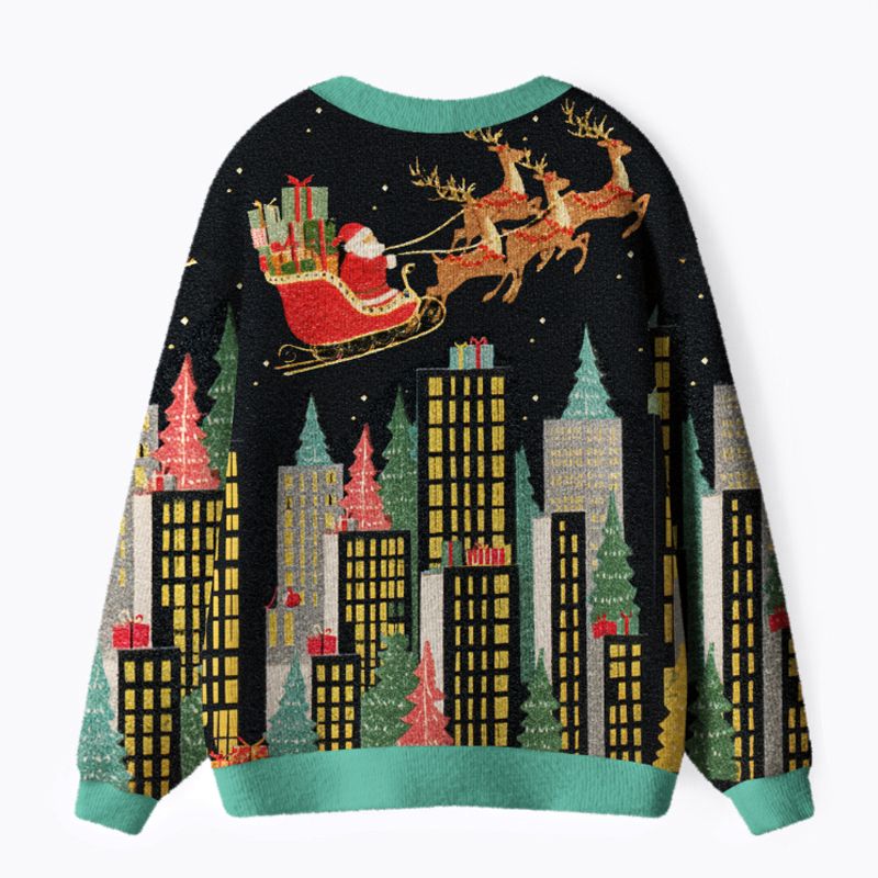 Kyoto-Lion unisex cardigan for holiday party