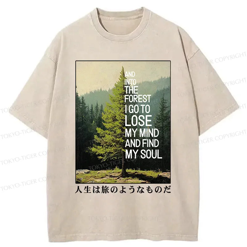 Japanese vintage washed t-shirt for daily wear