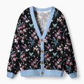 Kyoto-Lion Birds and Blooms Ugly Cardigan Sweater