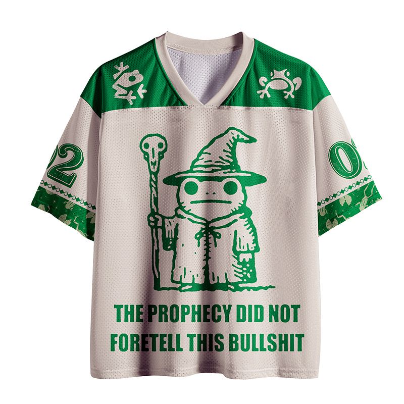 Kyoto-Lion Funny Meme Wizard Frog Weird Prophecy Mesh Jersey