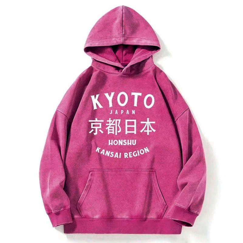 japanese kanji washed hoodie free shipping