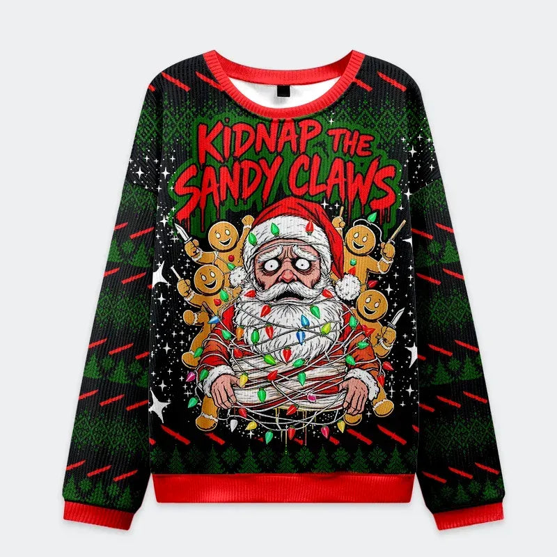 funny santa tangled sweatshirt gift idea